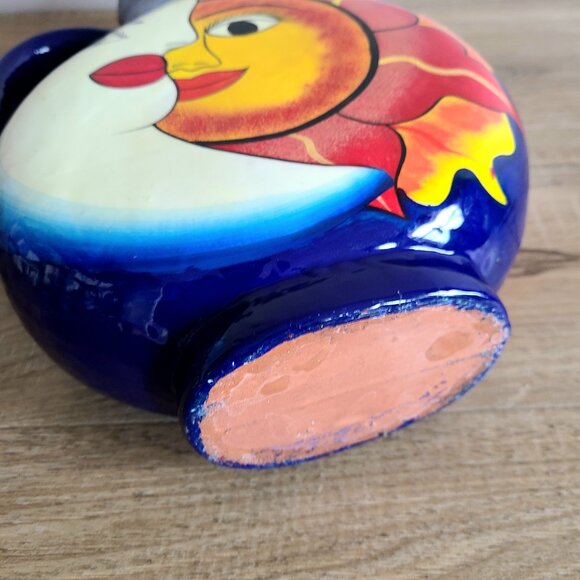 Large ceramic Sun and Moon pitcher/vase - Picture 7 of 8